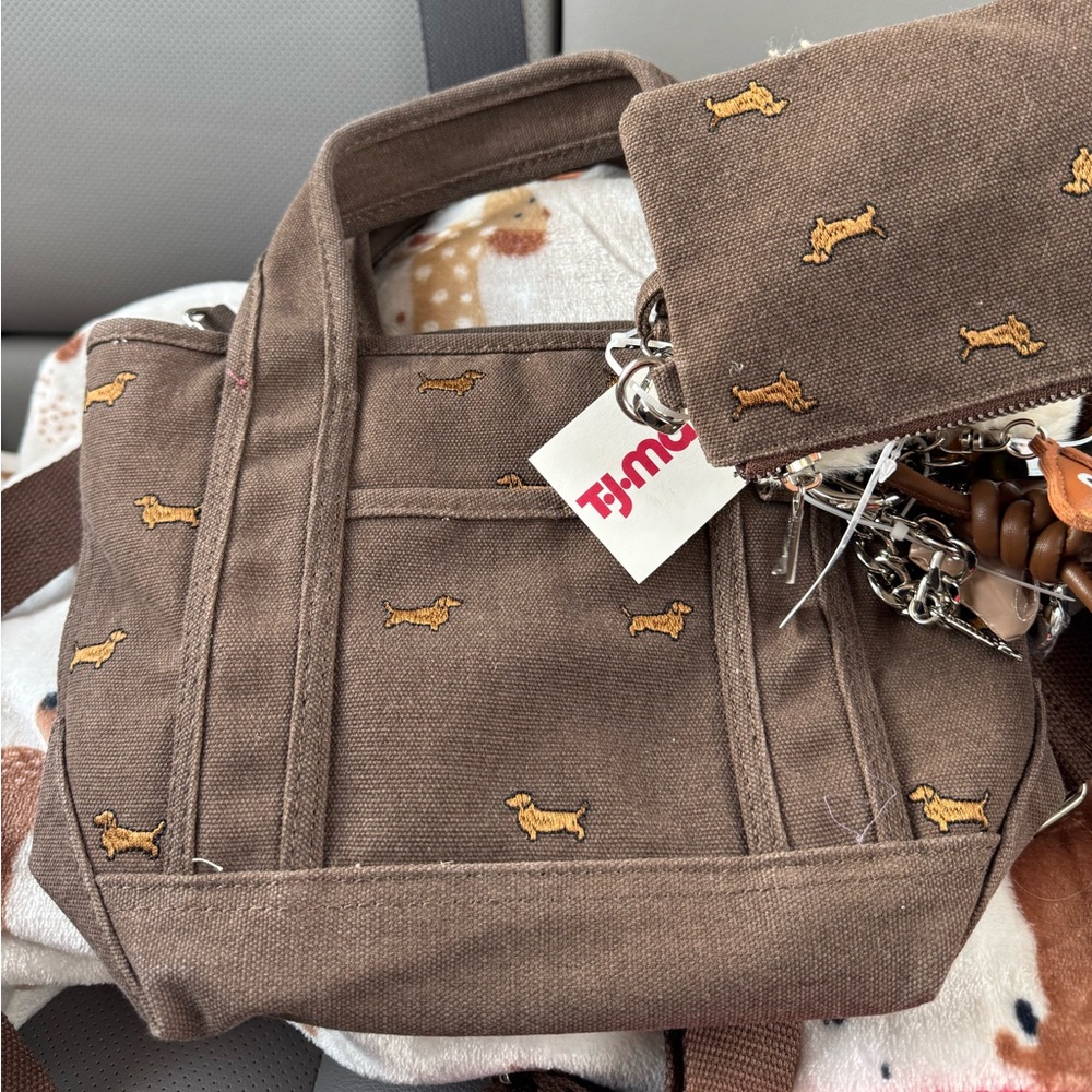 Madden Girl Brown Dachshund Shoulder Bag